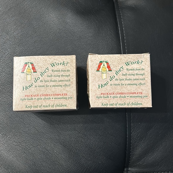 Two Vintage Spin Shades Revolving Lamp Shade Angels Christmas - Picture 10 of 13